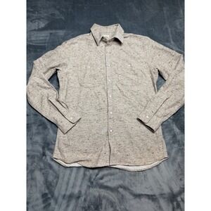Gustin Long Sleeve Tan Nep Button Down Shirt Soft Medium